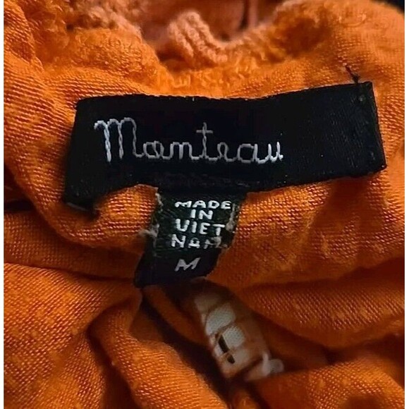 Monteau Womens Cropped Tank Spaghetti Strap Top Lace Detail Coral Medium M Top - Picture 6 of 10